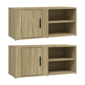 Móveis TV 2 peças 80x31,5x36 cm derivados madeira carvalho sonoma