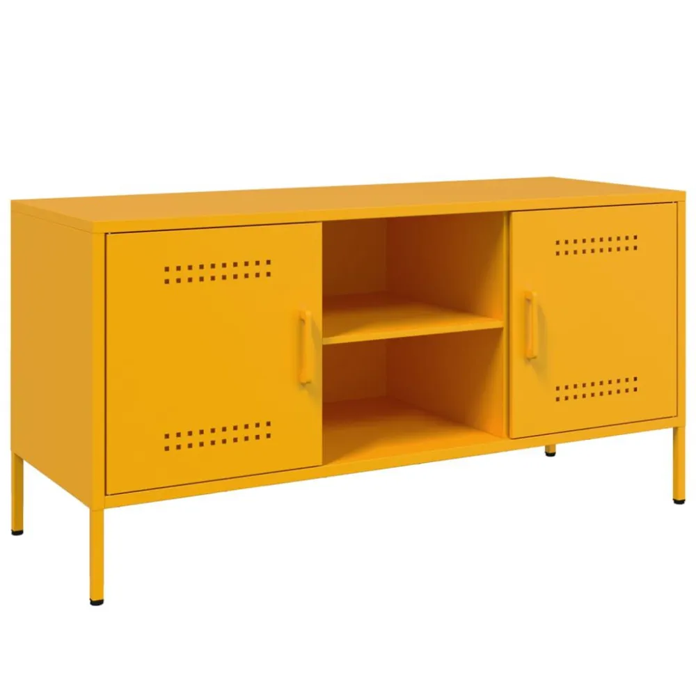 Móvel de TV 100,5x39x50,5 cm ço amarelo mostarda