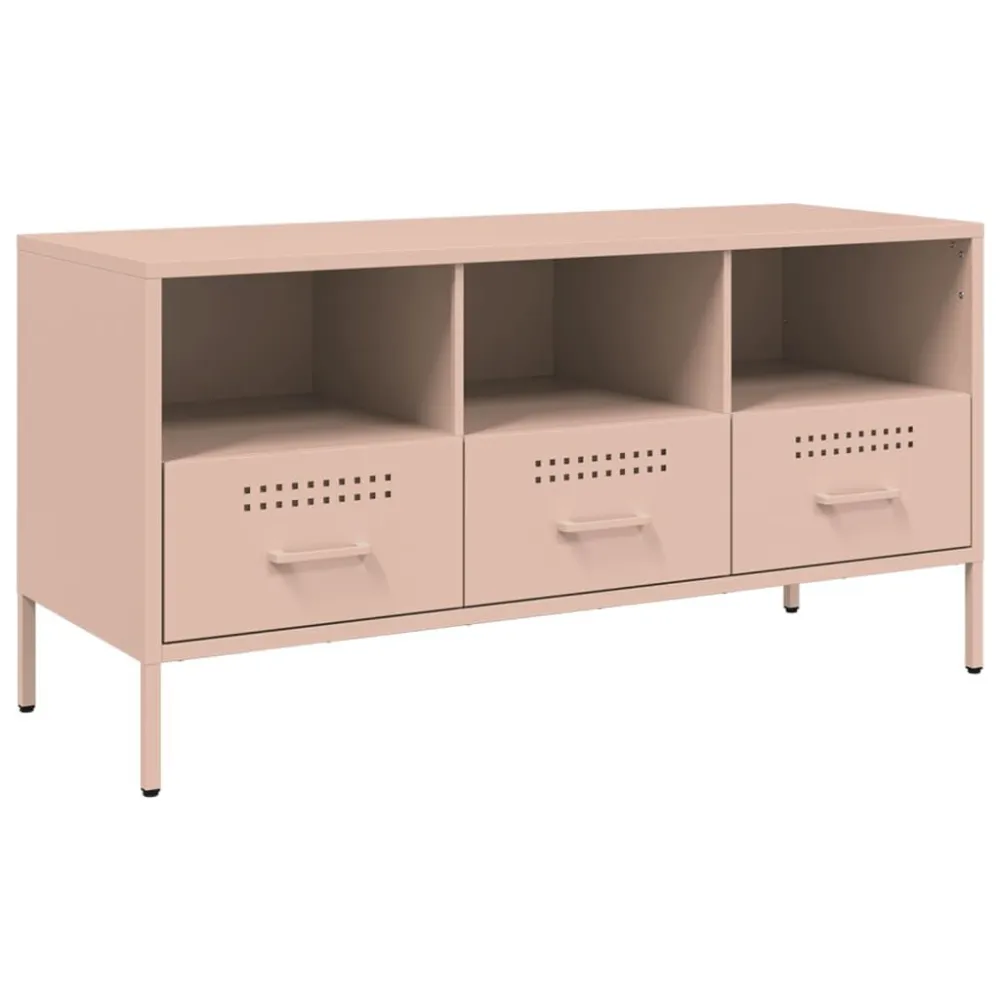 Móvel de TV 100,5x39x50,5 cm ço rosa