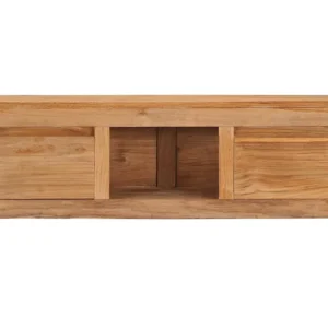 Móvel de TV 100x30x35 cm madeira de teca maciç