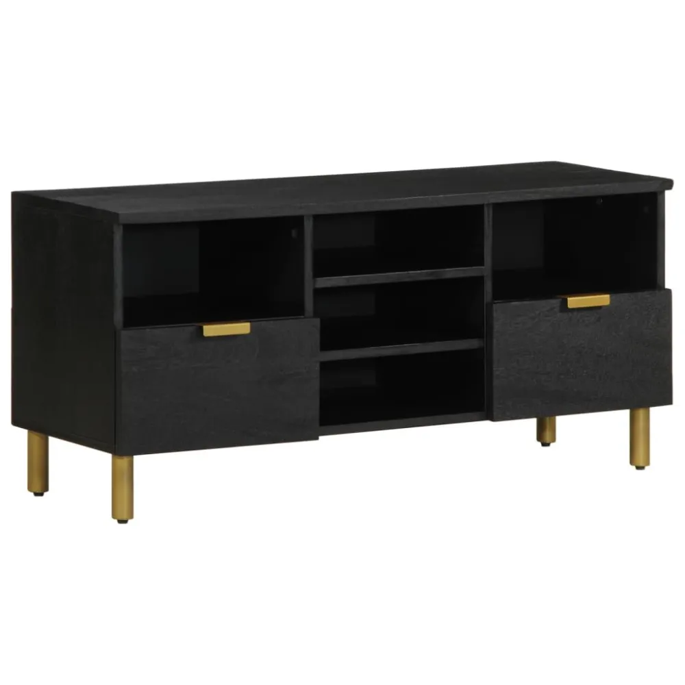 Móvel de TV 100x33x46 cm derivados de madeira preto