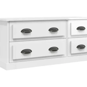 Móvel de TV 100x35,5x45 cm derivados madeira branco luminoso
