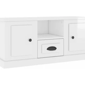 Móvel de TV 100x35,5x45 cm derivados madeira branco luminoso