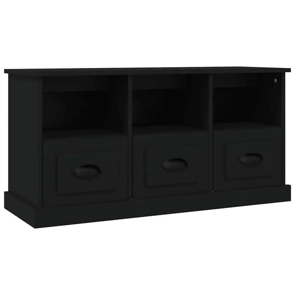 Móvel de TV 100x35x50 cm derivados de madeira preto