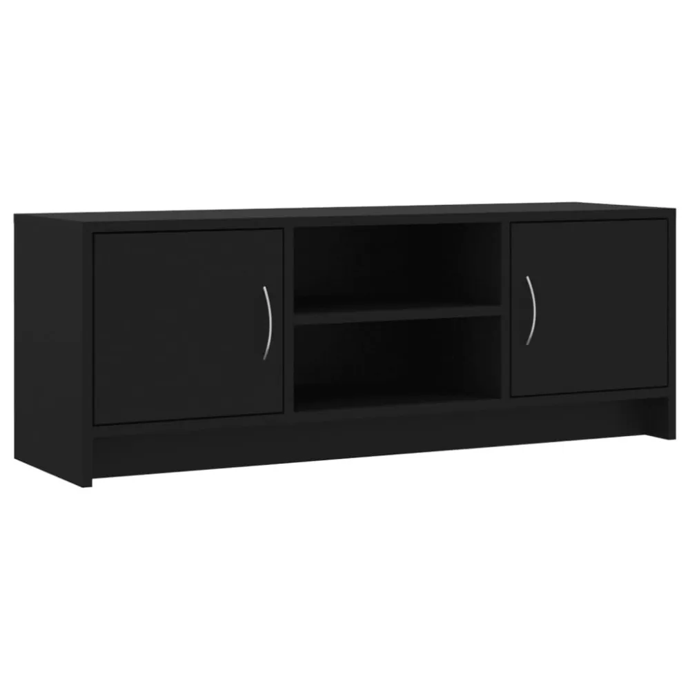Móvel de TV 102x30x37,5 cm derivados de madeira preto com 10 Anos de Garantia no Mecanismo