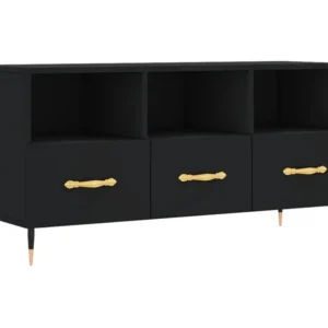 Móvel de TV 102x36x50 cm derivados de madeira preto