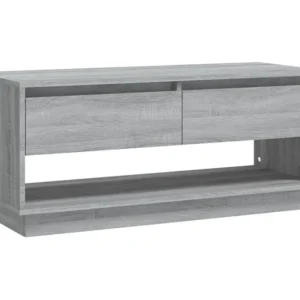 Móvel de TV 102x41x44 cm aglomerado cor sonoma cinzento