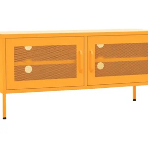 Móvel de TV ço 105x35x50 cm amarelo mostarda