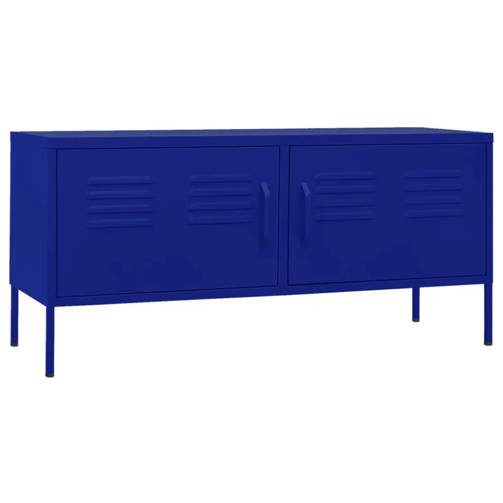 Móvel de TV ço 105x35x50 cm azul-marinho