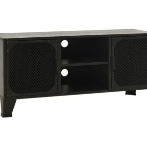 Móvel de TV 105x36x47 cm metálico e MDF cinzento