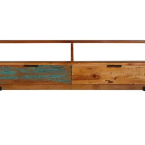 Móvel de TV 118x35x45 cm madeira recuperada maciç