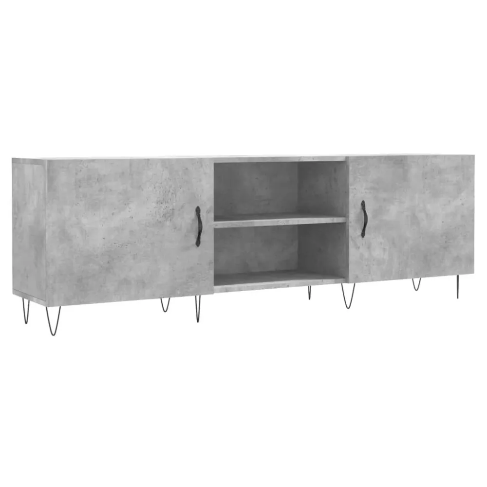 Móvel de TV 150x30x50 cm derivados de madeira cinza-cimento