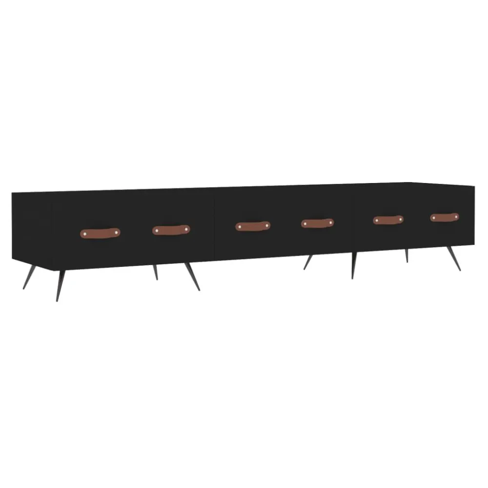 Móvel de TV 150x36x30 cm derivados de madeira preto
