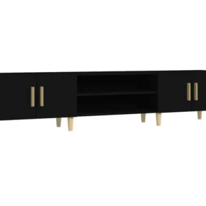 Móvel de TV 180x31,5x40 cm derivados de madeira preto
