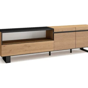 Móvel de TV, 200x57x35cm, Para televisores até 80", Design industrial, Carvahlo