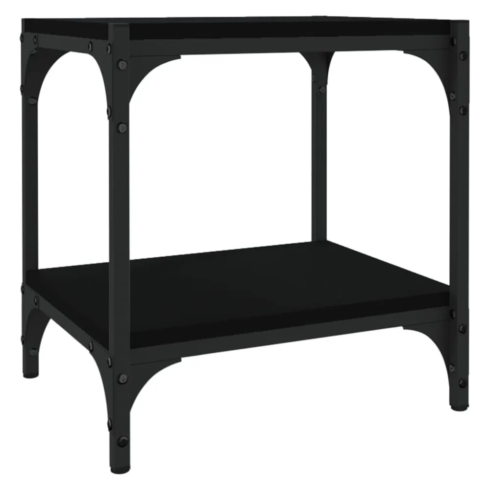 Móvel de TV 40x33x41 cm derivados de madeira e ço preto para Apartamento Pequeno