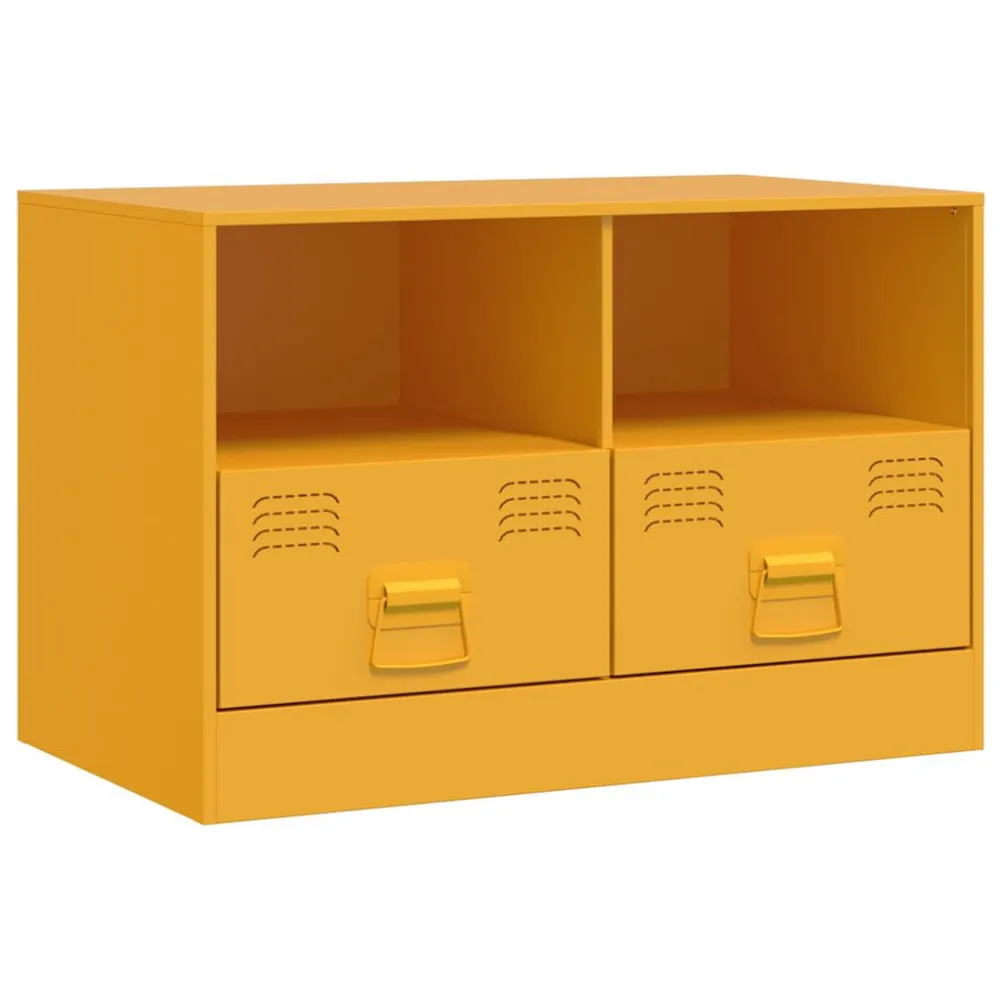 Móvel de TV 67x39x44 cm ço amarelo mostarda