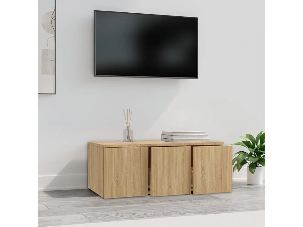 Móvel de TV 80x34x30 cm contraplacado carvalho sonoma