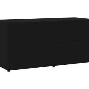 Móvel de TV 80x34x36 cm contraplacado preto