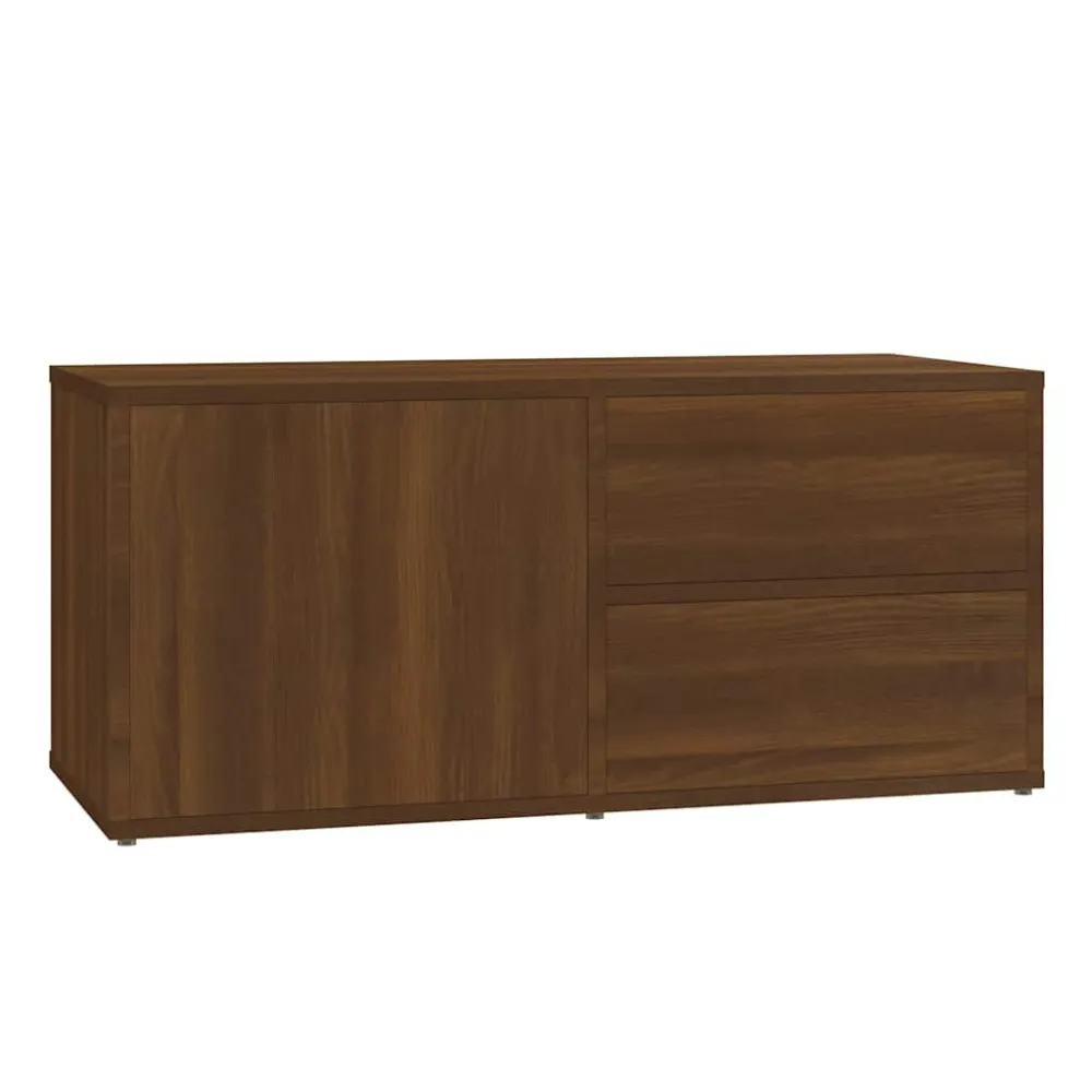 Móvel TV 80x34x36 cm derivados de madeira cor carvalho castanho