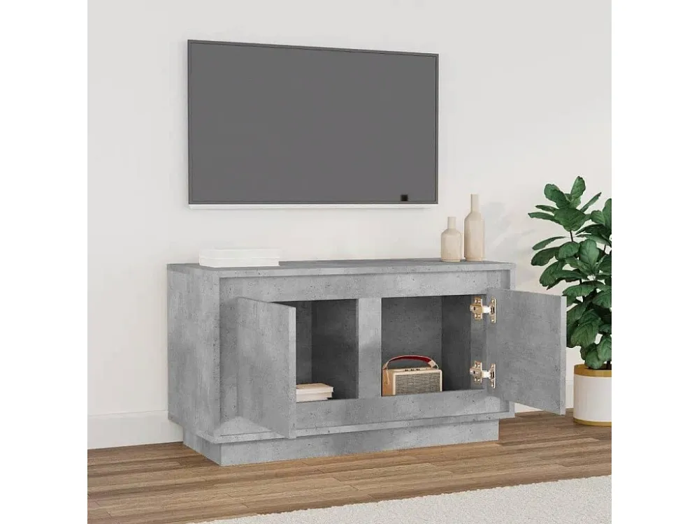 Móvel de TV 80x35x45 cm derivados de madeira cinzento cimento