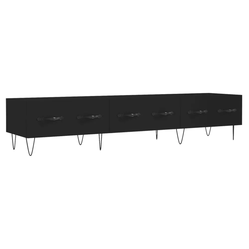 Móvel de TV 80x36x50 cm derivados de madeira preto