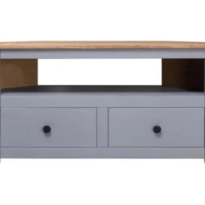 Móvel canto TV 93x49x49 cm madeira pinho maciç Panama cinzento
