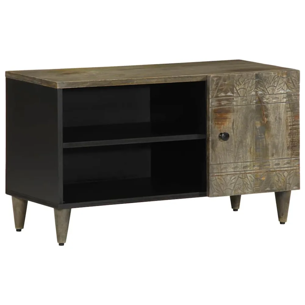 Móvel TV cinzento óbvio 80x31,5x46 cm madeira mangueira maciç