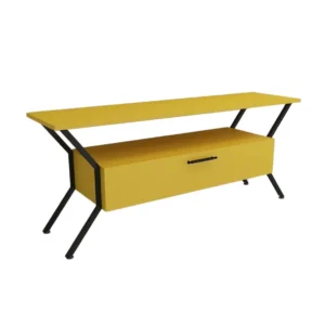 Móvel de TV com 1 porta Jasper 125cm Preto e Amarelo