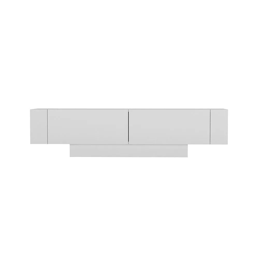 Móvel de TV contemporâneo 150cm com prateleiras Meniscos Branco