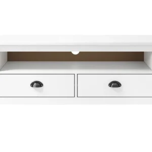 Móvel de TV Hill 110x40x47 cm pinho maciço branco