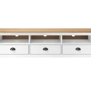 Móvel de TV Hill 158x40x47 cm pinho maciço branco