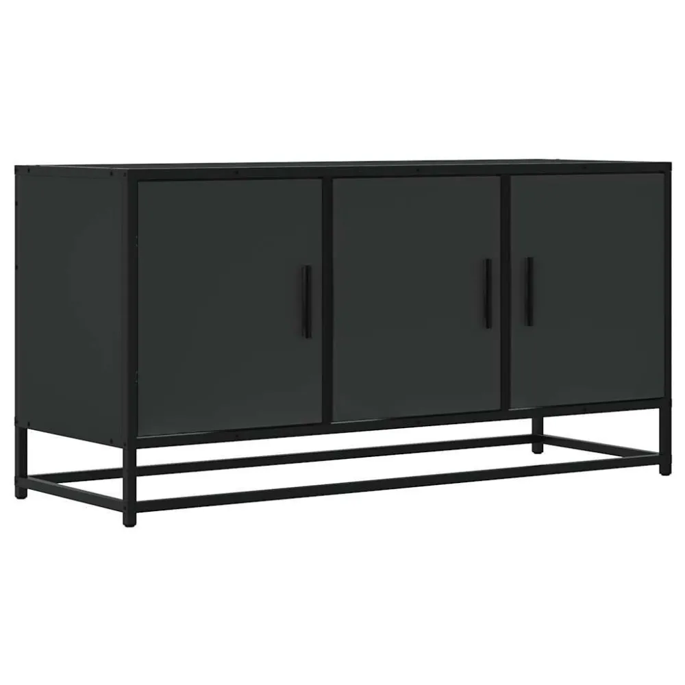 Móvel para TV 100x35x50 cm derivados de madeira/metal preto
