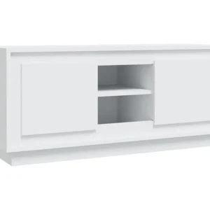 Móvel para TV 102x35x45 cm madeira processada branco para Assistir TV