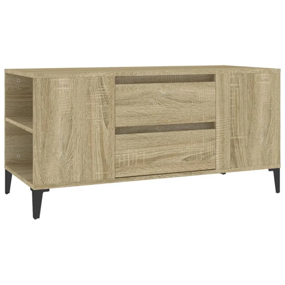 Móvel para TV 102x44,5x50 cm derivados de madeira carvalho sonoma com USB Integrado