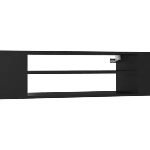 Móvel de TV para parede 100x30x26,5 cm contraplacado preto