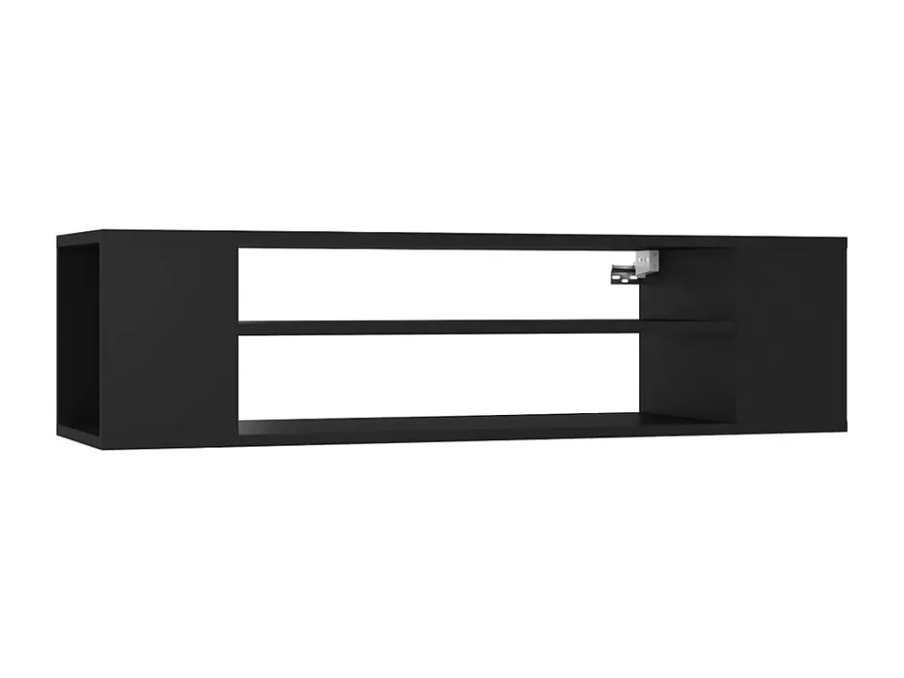 Móvel de TV para parede 100x30x26,5 cm contraplacado preto