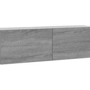 Móvel parede TV 100x30x30 cm derivados de madeira cinza sonoma