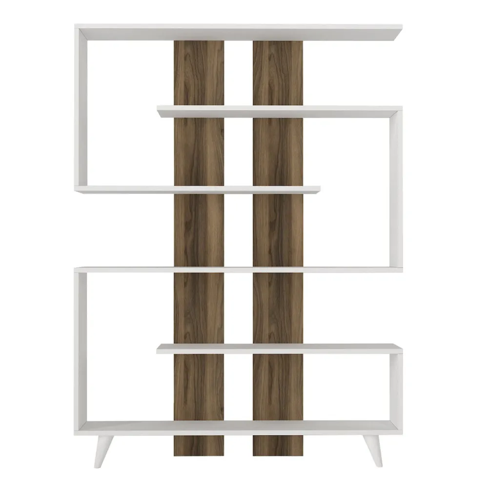 Prateleira minimalista Pluvia 162cm Madeira Autêntico e Branca