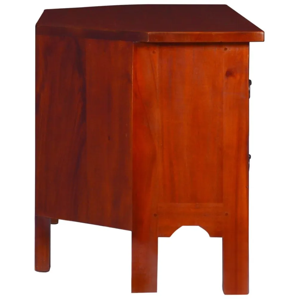 Puff de Armazenamento Móvel de TV 100x40x45 cm madeira mogno maciç castanho consagrado