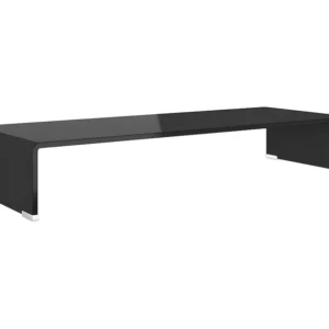 Suporte de TV/monitores em vidro 80x30x13 cm preto