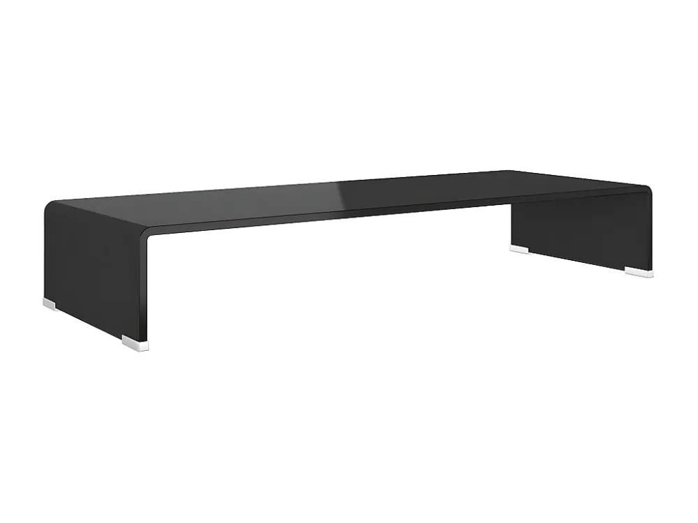 Suporte de TV/monitores em vidro 80x30x13 cm preto