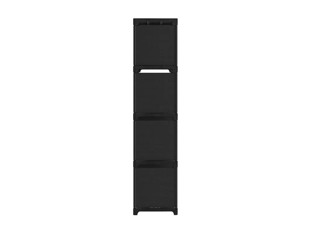 Unidade de prateleiras 12 cubos 103x30x141 cm tecido preto