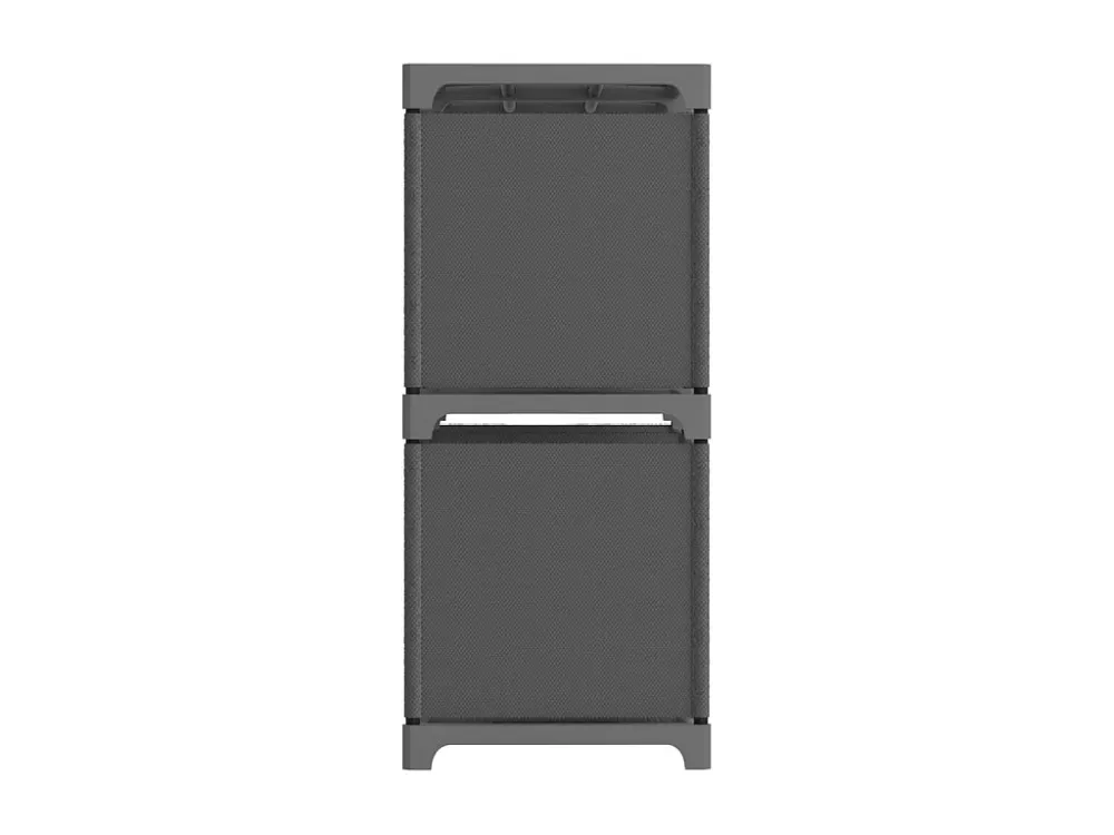 Unidade de prateleiras 6 cubos 103x30x72,5 cm tecido cinzento