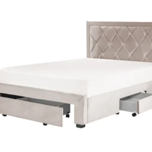 Velvet EU Duplo Bed Storage Beige LIEVIN