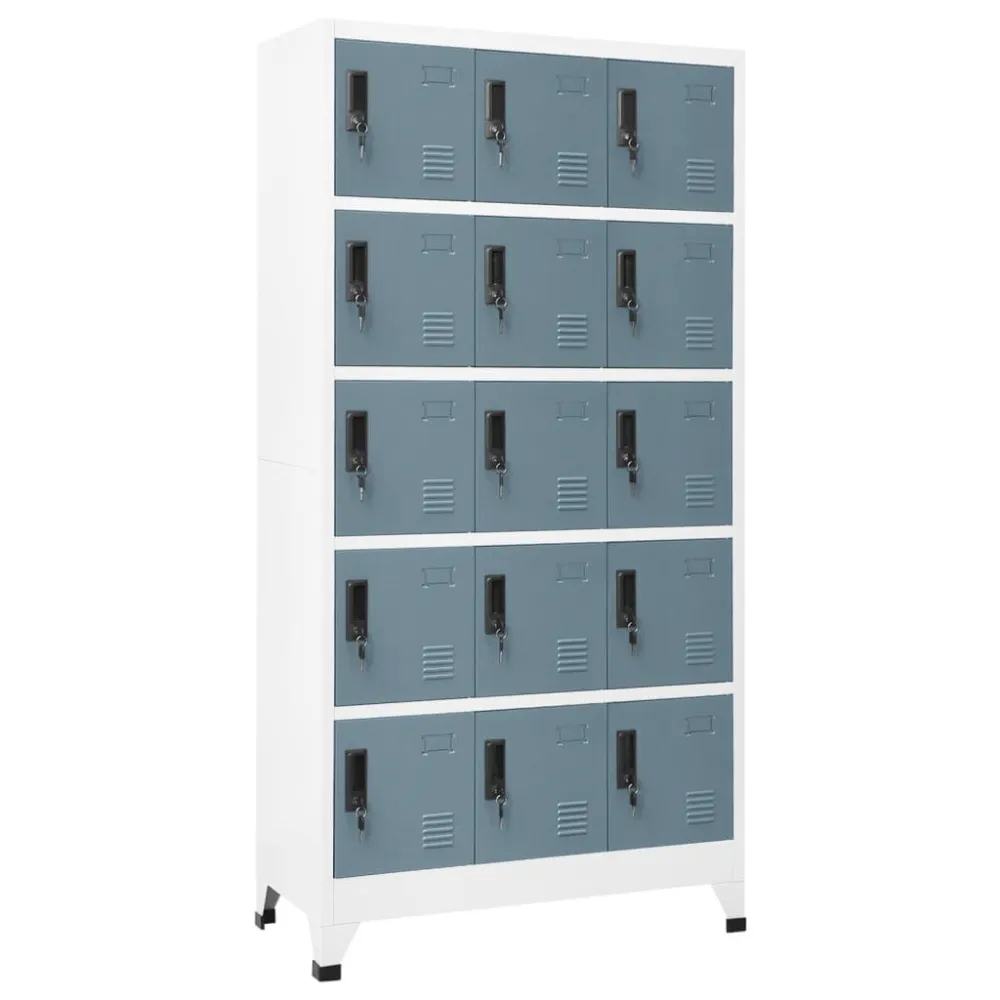 Cacifo 90x40x180 cm ço cinzento-claro e cinzento-escuro