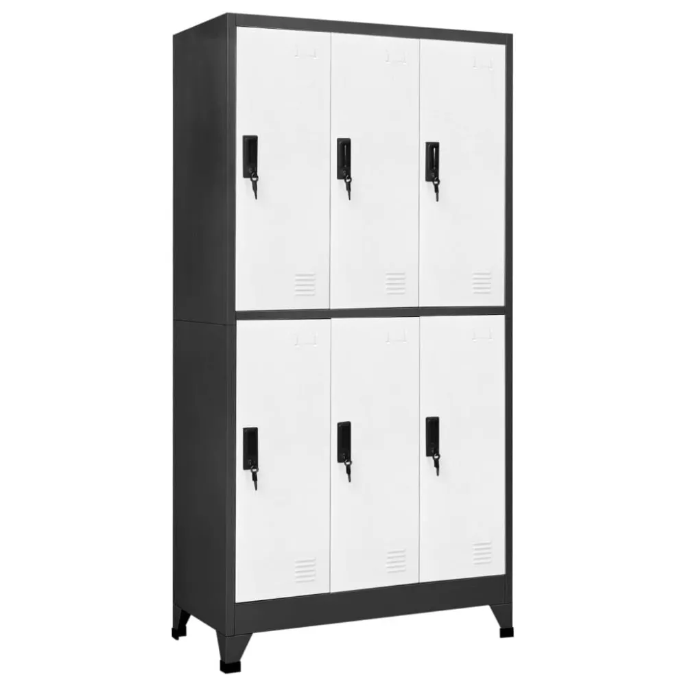 Cacifo ço 90x45x180 cm antracite e branco