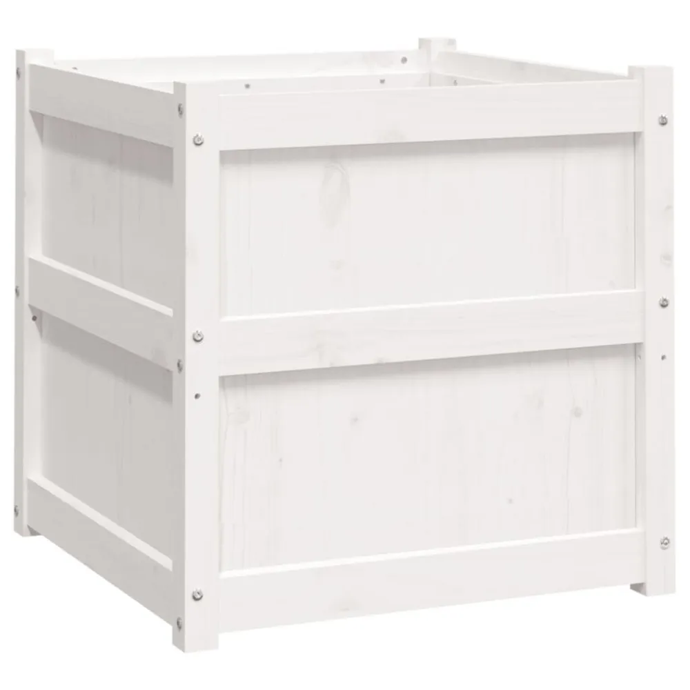 Cortador de Grama Manual Vaso/floreira de jardim 60x60x60 cm madeira pinho maciç branco