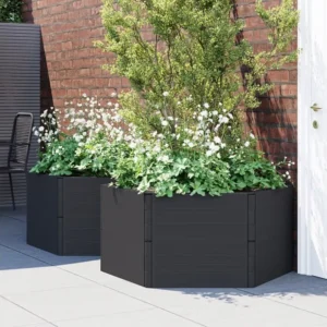 Ergonômico Vasos/floreiras de jardim 2 peças PP antracite