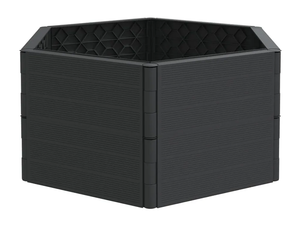 Ergonômico Vasos/floreiras de jardim 2 peças PP antracite